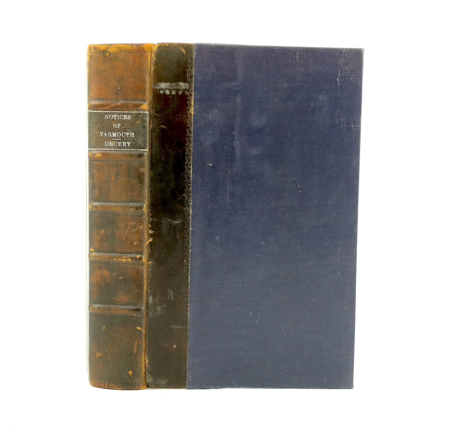 NORFOLK: Druery, John Henry - Historical and Topographical Notices of Great Yarmouth.... and its Environs, including....the Half Hundred of Lothingland, in Suffolk. 9 plates, 2 folded tables, subscribers list and half ti